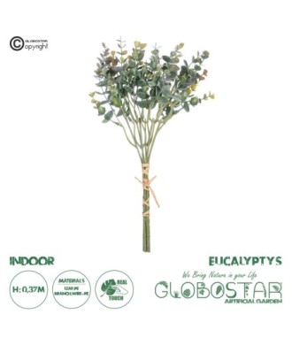 GloboStar® Artificial Garden EUCALYPTYS BRANCH  20776 Τεχνητό Διακοσμητικό Κλαδί Ευκαλύπτου Y37cm